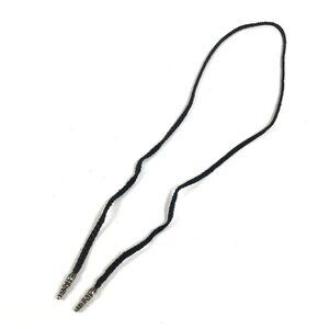 CHROME HEARTS Plaid Choker Boro Chip Leather Cord Necklace Leather Black